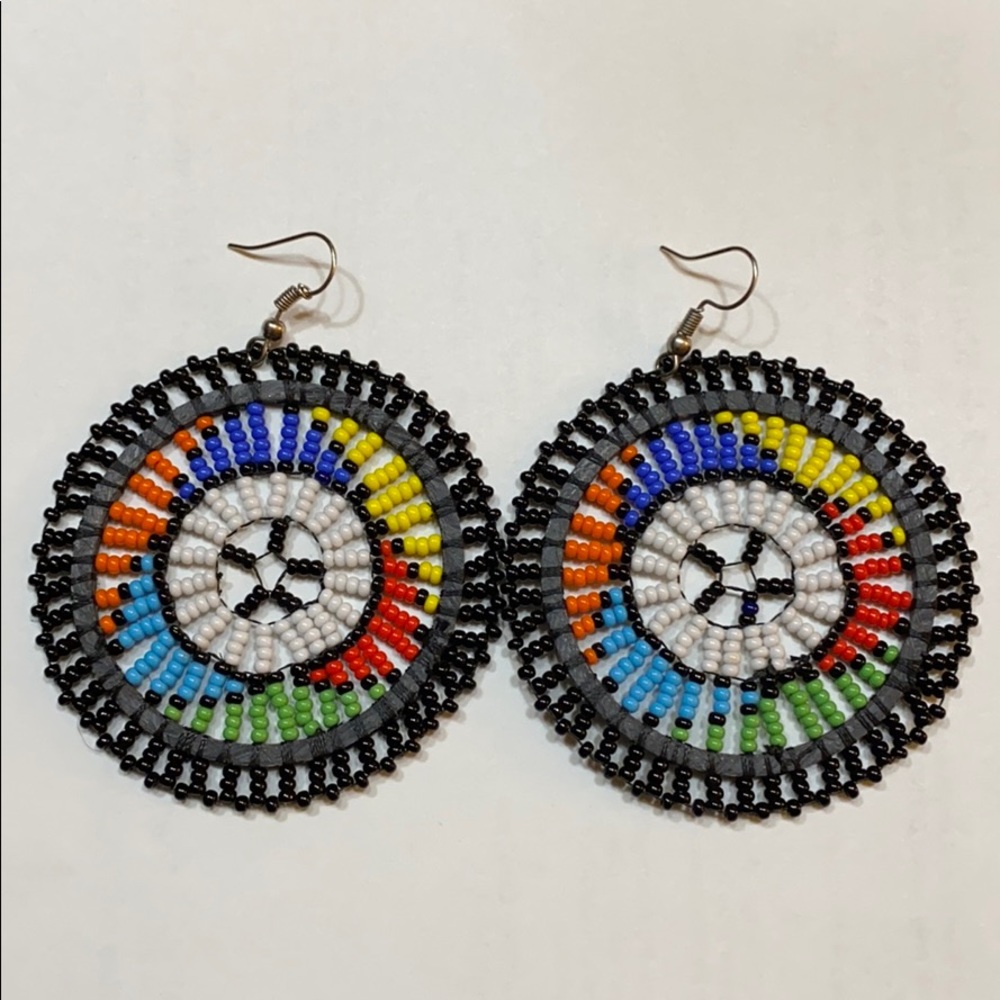 Black NASHONA Beaded Earrings